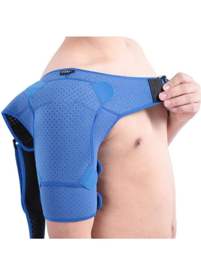 silvercnc - Shoulder Brace Support for Rotator Cuff Injury Prevention and Recovery,Unisex,Shoulder Improved pressurized Punched Breathable Can be Worn on Left or Right Shoulder Large Size(39-55in) - Image 1