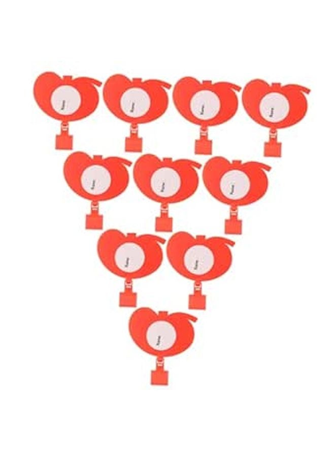 10Pcs Red Plastic Name Tag Charms Graduation Accessories For Nurses And Doctors - Image 1