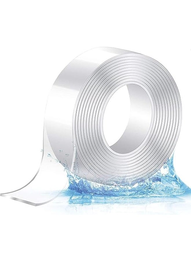 Joybos Multipurpose Washable Double Sided Adhesive Tape Nano Tape Household & Industrial Gel Tape  Reusable Adhesive Silicone Tape for Walls, Kitchen, Carpet Fixing, Photos Pasting, etc 3M  - Image 1