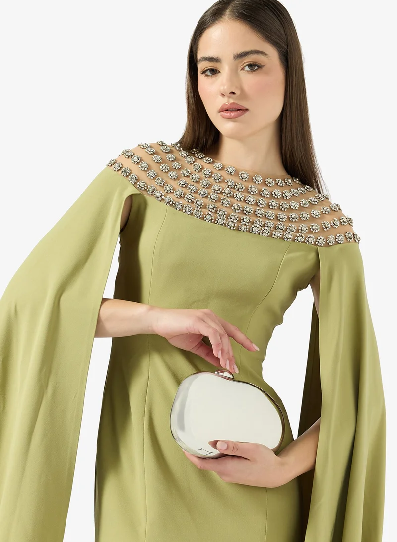 Namshi x Metallic Gold Statement Clutch