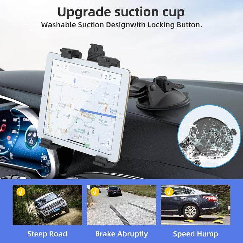 OHLPRO 360° Rotatable Adjustable Tablet Holder Car Mount for 6-11 Inches - Image 4