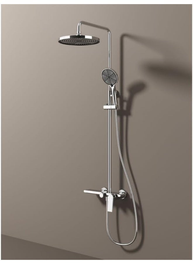 YD Luxury Rain Shower System with Handheld Shower Head and Mixer Valve, Premium Bathroom Shower Set for Modern Bathrooms, Adjustable Overhead Shower Fixture with Durable Construction - Image 3