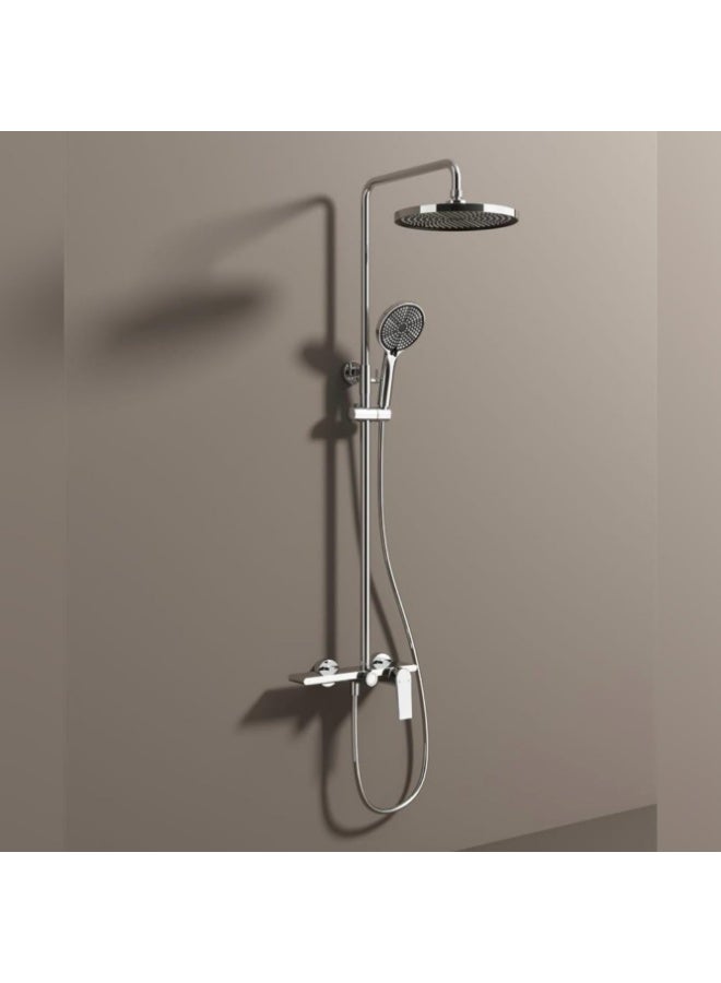 YD Luxury Rain Shower System with Handheld Shower Head and Mixer Valve, Premium Bathroom Shower Set for Modern Bathrooms, Adjustable Overhead Shower Fixture with Durable Construction - Image 2