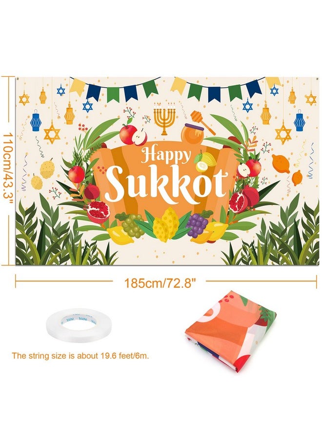 Happy Sukkot Backdrop Banner, Happy Sukkot Party Decoration Background Banner For Jewish Holiday Party Supplies, Sukkah Decoration Banner, Happy Sukkot Welcome Banner Jewish Festival Photo Props - pzsku/Z5F6CEC86EECC3EF67041Z/45/_/1732777693/f13a106a-0ee8-4630-9169-ae07d2638e86