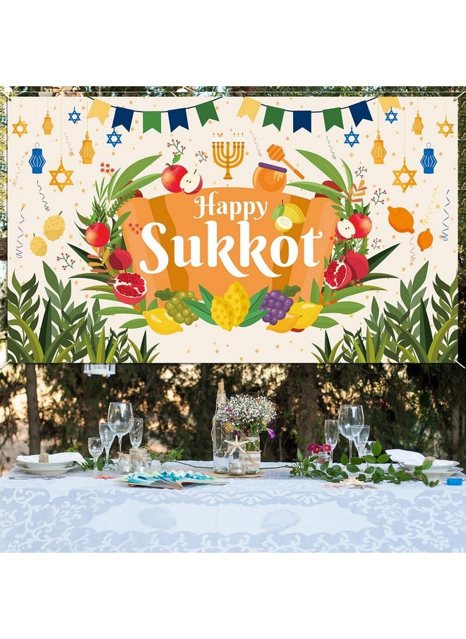 Happy Sukkot Backdrop Banner, Happy Sukkot Party Decoration Background Banner For Jewish Holiday Party Supplies, Sukkah Decoration Banner, Happy Sukkot Welcome Banner Jewish Festival Photo Props - pzsku/Z5F6CEC86EECC3EF67041Z/45/_/1732777694/8a5b4b8b-726c-4199-b3e7-536cc4d90d85