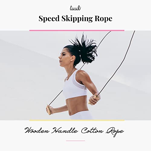 Tuuli Accessories – Jump Rope with Wooden Handles and Cotton Rope, Skipping Rope for All Ages, Exercise Tool for Fitness, 230 centimeters - Image 4