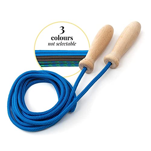 Tuuli Accessories – Jump Rope with Wooden Handles and Cotton Rope, Skipping Rope for All Ages, Exercise Tool for Fitness, 230 centimeters - Image 1