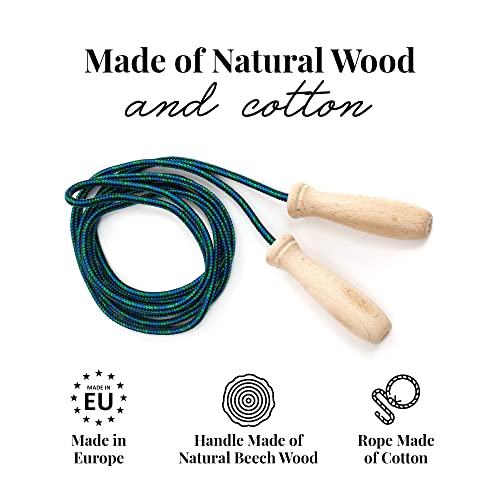 Tuuli Accessories – Jump Rope with Wooden Handles and Cotton Rope, Skipping Rope for All Ages, Exercise Tool for Fitness, 230 centimeters - Image 5