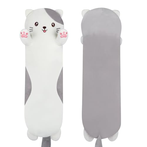 Dalmao 28 inch Cat Plush Body Kitty Pillow Soft Giant Doll Cute Kitten Squishy Cat Stuffed Animal Toy Gifts for Kids Birthdays - Image 1