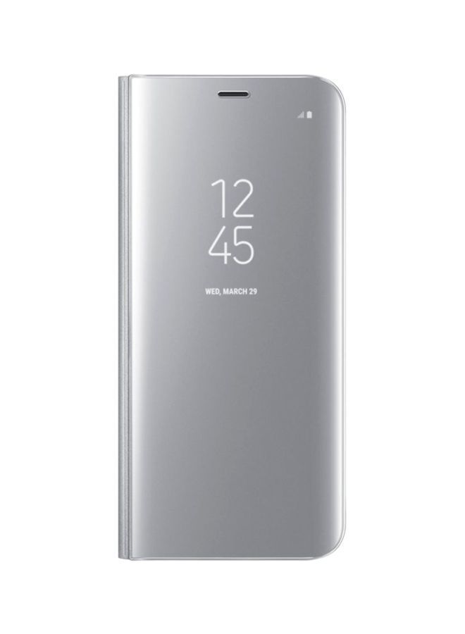 NIBEMINENT Clear View Standing Flip Cover For Samsung Galaxy S8 Silver - Image 1