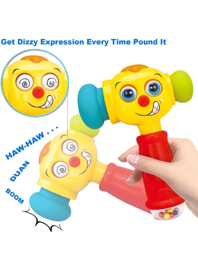 HOLA Toy Hammer For Toddlers, Musical Learning Toy With Lights, Counting & Rattle Beads, 2 Modes (Music & Learning), Soft Rubber Hammer For Sensory Play, Educational Toy For Babies 12-36 Months  - Image 2