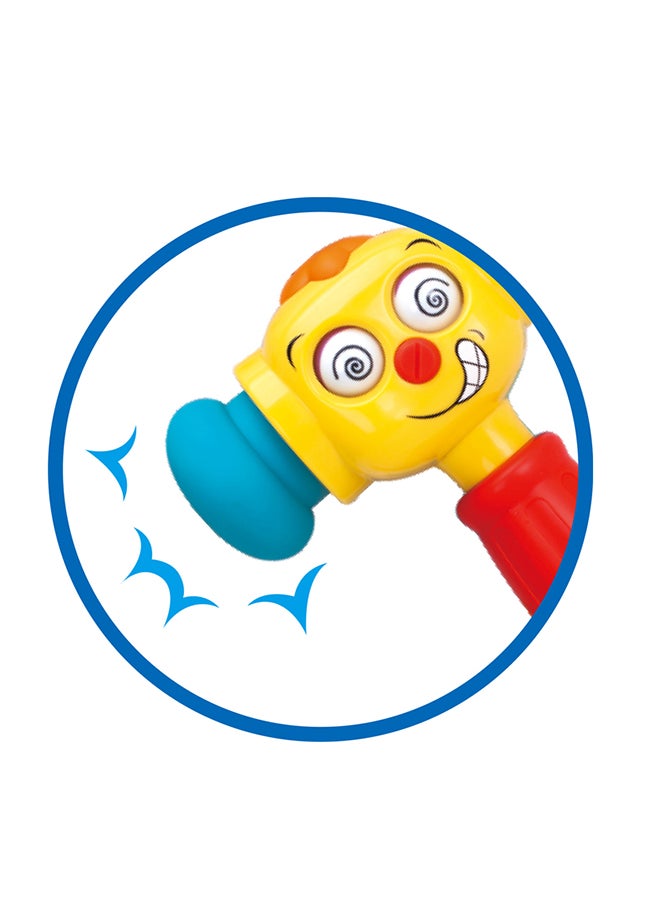 HOLA Hola Toy Hammer for Toddlers, Musical Learning Toy with Lights, Counting & Rattle Beads, 2 Modes (Music & Learning), Soft Rubber Hammer for Sensory Play, Educational Toy for Babies 6M+  - Image 3