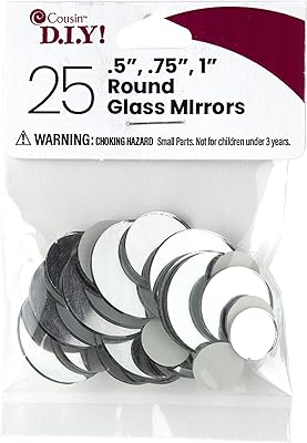 Cousin DIY Round Mirrors, 25 Piece Multi Pack, Assorted Sizes Glass Craft - Image 1