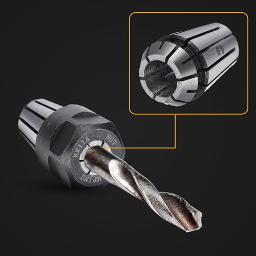 Yaocom 19 Pcs ER11 Spring Collet Set Er11 A M14 Thread Collet Clamping Nuts Precision Spring for CNC Engraving Milling Lathe Chuck Tool, 1.0mm-7.0mm and 1/4, 1/8 - Image 3