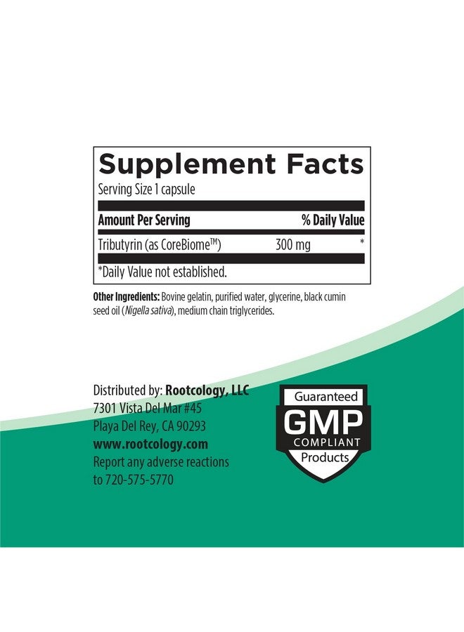 Rootcology Butyrate Balance Postbiotic Promoter Of Gut And Immune Health Tributyrin For Healthy Bowel Function And Regularity (60 Capsules) - Image 5