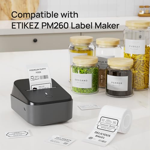 ETIKEZ Thermal Label for PM260 Printer, 2"x1.18"(50x30mm) Thermal Tape, Waterproof, Multi-Purpose Label, 1 Roll of 230 Self-Adhesive Thermal Paper (White) - Image 3
