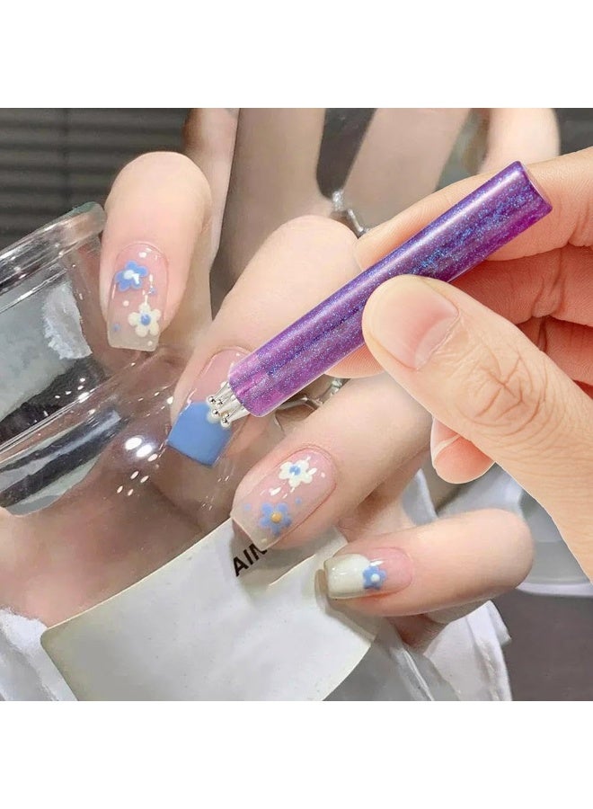 5 Petal Flower Nail Dotting Pen,Nail Art Dotting Tools,1.8mm Fine Tip Rhinestone Dot Paint Tool for Painting, Sculpting, Rhinestones DIY and Salon (4PCS) - Image 4