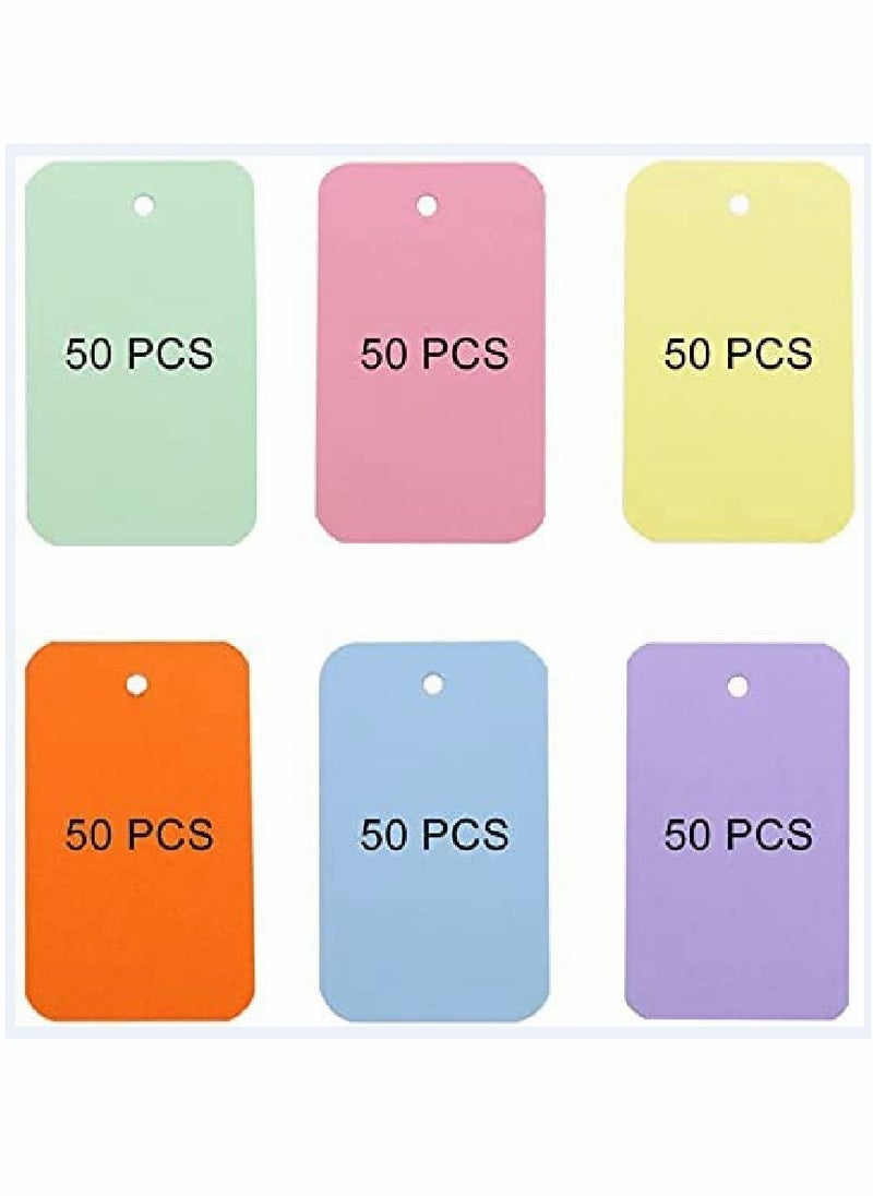 Excefore - Multicolor Paper Binder Ring Easy Flip Flash Card Study Cards/Memo Scratch Pads/Bookmark/DIY Greeting Card/Index Card Stock/Note Card 300 Pieces 2 x 3.5 Inches - Image 1