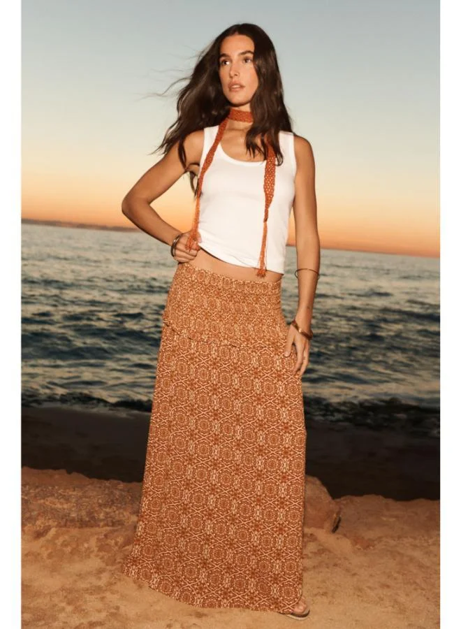 Springfield Smock waist long skirt