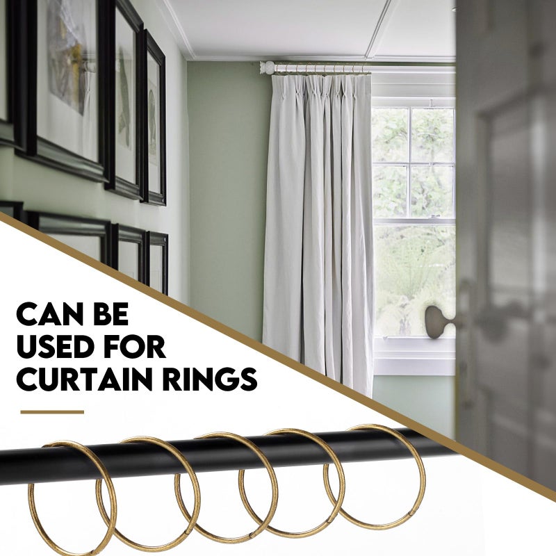 Mafegu 20Pcs Shower Curtain Hooks,Metal Round Shower Curtain Hooks Roman Rings Rustproof Decorative Shower Curtain Rings for Bathroom, Bathtub, Window, Balcony (20, Bronze) - Image 5