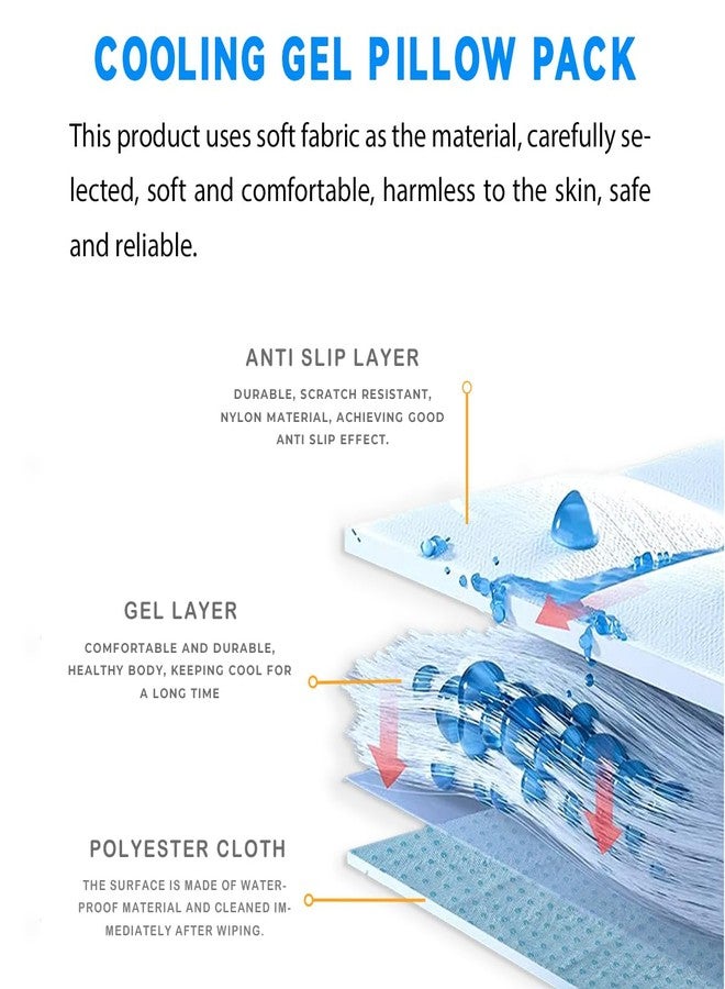 Couleurs Cooling Pad Mat for Pillow - Cold Injuries Relief, Perfect for Night Sweats, Migraines, Fevers, Hot Flashes - Reusable (Blue) - Image 5