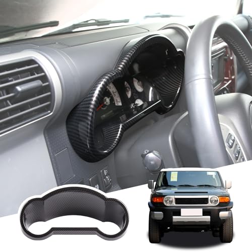LLKUANG Car ABS Center Console Dial Dash Board Decorative Frame Fit for Toyota FJ Cruiser 2007-2021 Dashboard Panel Trim Cover Accessories (ABS Carbon fiber) - Image 1
