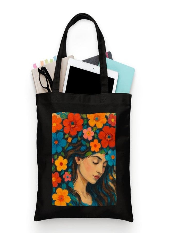 PrintingZone Women's Van Gogh Printed Tote Bag for Women | Zipper & Pouch | Stylish Eco-Friendly Cotton Handbags, Canvas Tote Bags for College(BTB-115)(BTB-115) - Image 1