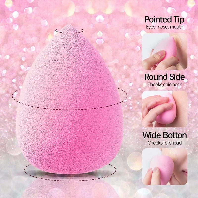 Feelhigh 10 Pcs Perfect Makeup Sponge Set Blender Flawless for Liquid Multicolored Beauty Makeup Sponges - Image 4