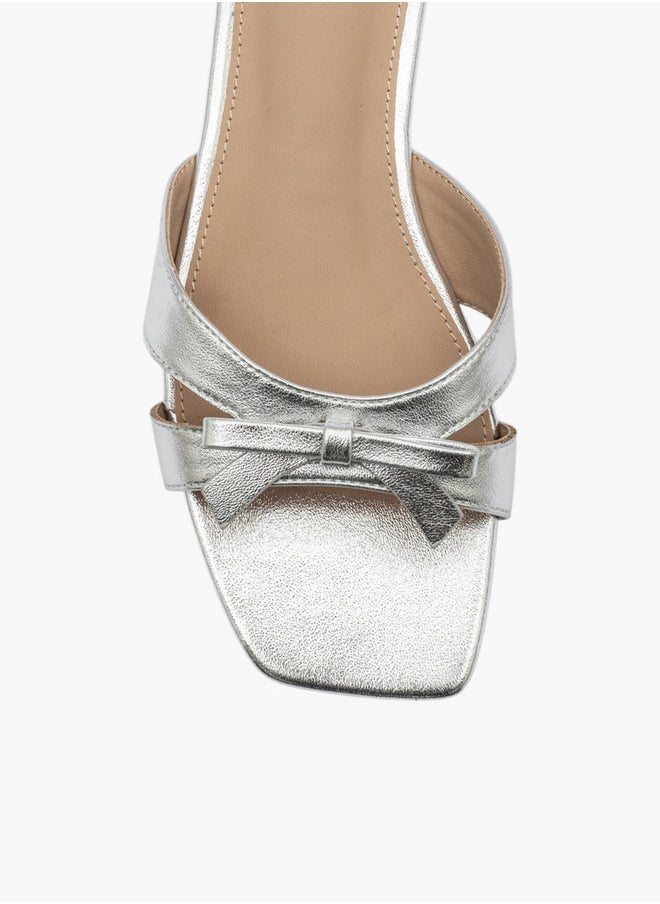 Flora Bella By Shoexpress Bow Accent Slip-On Flat Sandals  - Image 4