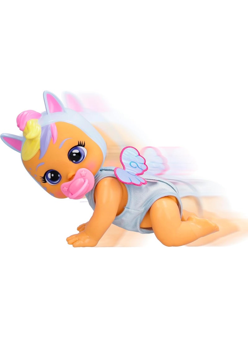 Cry Babies Crawling 4 Pattes Jenna, Crawls & Giggles, With 30+ Baby Sounds, Includes Accessories, 1 Years+ - Image 4