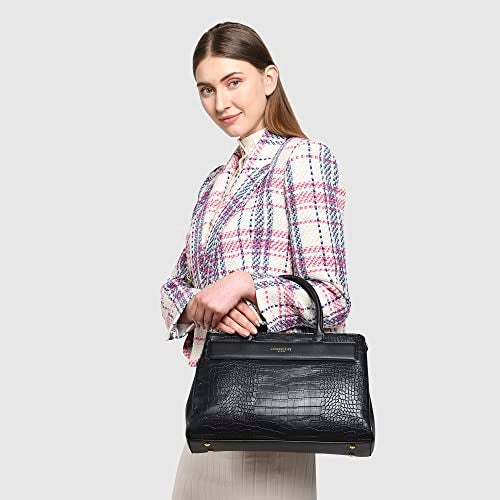 Accessorize London Women's Black Beetel Croc Hand Bag with Adjustable Strap| hand bags for women stylish medium size |Ladies Purse Sling Bag|Shoulder bag for woman - Image 2