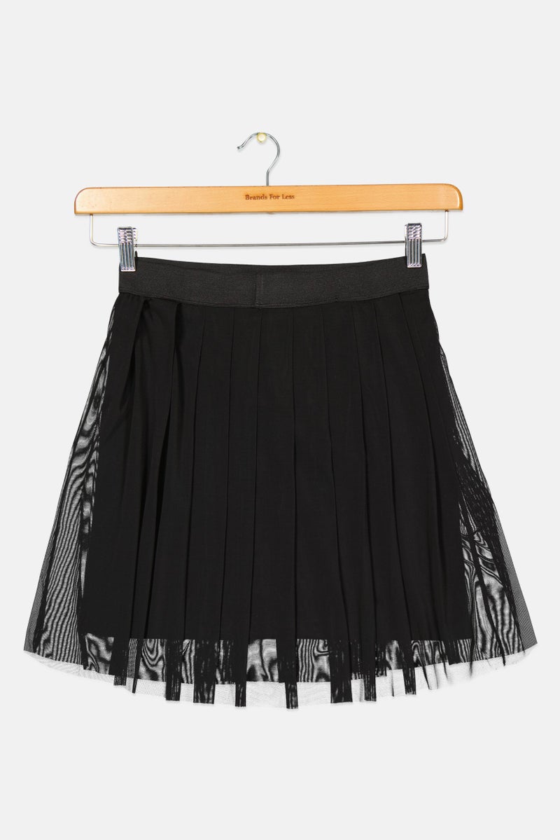 FREDDY Kids Girl Textured Pull On Skirts, Black - Image 2