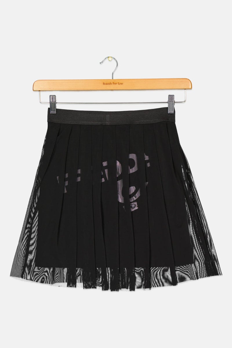FREDDY Kids Girl Textured Pull On Skirts, Black - Image 2