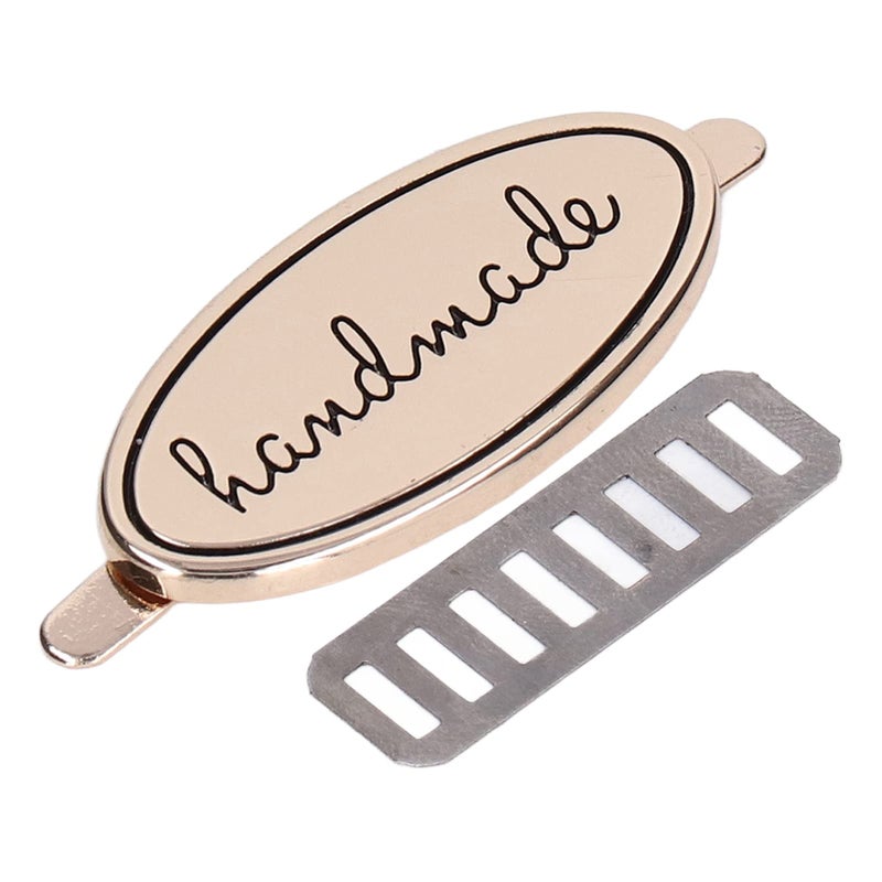 Hztyyier Metal Handmade Tag Labels Multiple Colors Available DIY Bag Label Handmade Tags for Jewelry Making Crafts Sewing Clothing DecorationLight Gold - Image 3