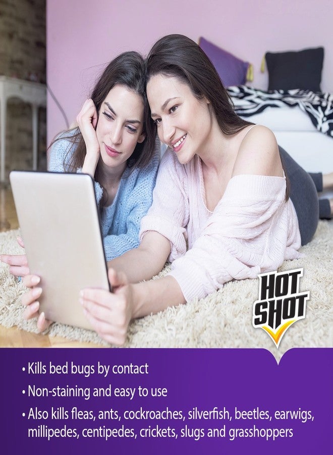 هوت شوت غبار هوت شوت للقضاء على بق الفراش مع التراب الدياتومي، 8 أونصات، علاج لبق الفراش، عبوة من 6 قطع - Image 4