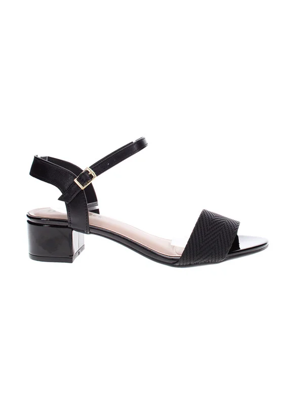 موليكا Moleca Ladies Low Heel Sandals Black | Made In Brazil
