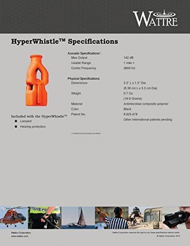HyperWhistle The Original Worlds Loudest Whistle up to 142db Loud, Very Long Range, for Referee, Coaches, Instructors, Sports, Teachers, Life Guard, Self Defense, Survival, Emergency uses (Black) - Image 2