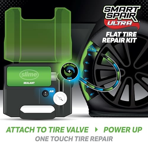 Slime 50158 Flat Tire Repair Kit, Smart Spair Ultra, All-in-One Solution, Repairs and Inflates, Car/Trailer, 10 Min Fix - Image 2