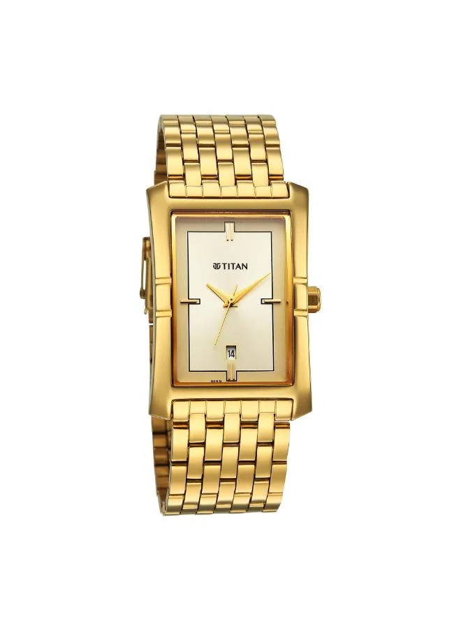 تيتان Men's Stainless Steel Analog Watch 10062YM01 - 30 mm