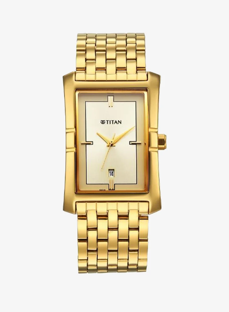 تيتان Men's Stainless Steel Analog Watch 10062YM01 -  mm