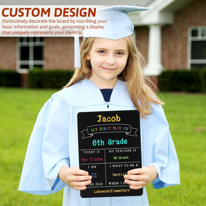 Double Sided Chalkboard and Dry Erase Board 29x21cm for Classroom Office Message Sign - Image 5
