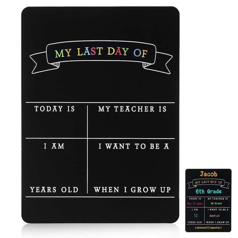 Double Sided Chalkboard and Dry Erase Board 29x21cm for Classroom Office Message Sign - Image 2