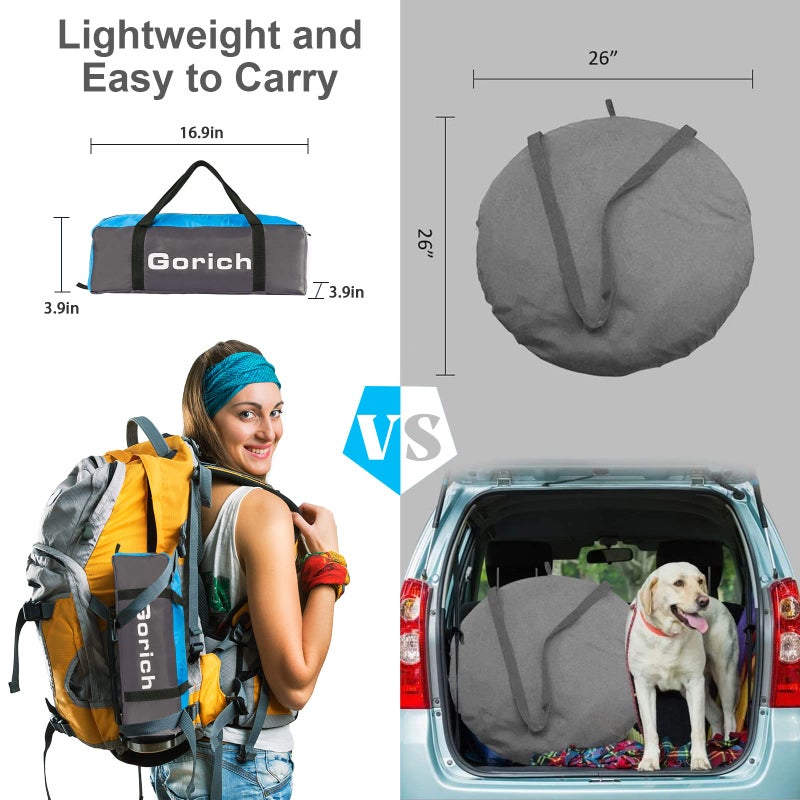 Gorich Beach Tent Sun Shelter for 3/4-5/6-7/8-10 Person with UPF 50ï¼‹UV Protection, Portable Tent Lightweight & Easy Setup Beach Shade Canopy, Cabana, Blue - Image 5