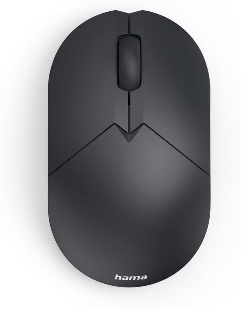 Hama Mini Wireless Mouse with No Click Noise, for Right Handed/Left Handed Users, 3 Buttons, 1600 DPI, 2.4 GHz Technology, Standby Mode, Ideal as Computer Mouse, Laptop Mouse, Black - Image 1