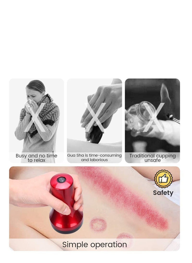 General Electric Cupping Set,Gua Sha Scraping Tool,Cellulite Portable Machine Rechargeable Therapy Massager, Vacuum Cupping, Self Body Kit Pain Relief Lymphatic Massage  - Image 2