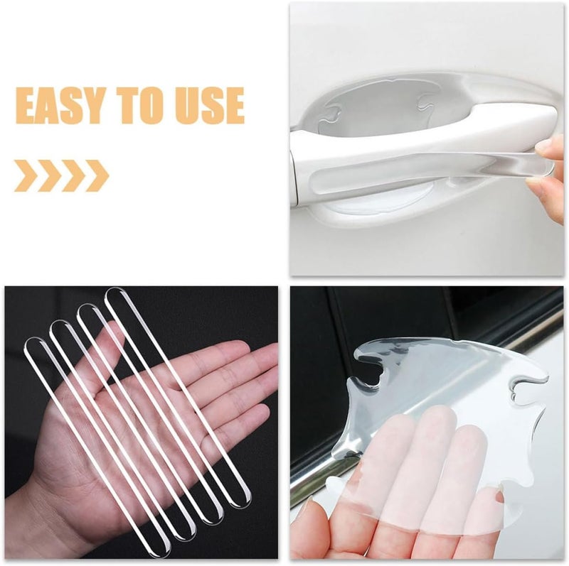 Garneck Car Door Handle Protector Film and Door Bowl Protective Strips Set Scratch-Resistant Automotive Exterior Accessories for Car Paint Protection - Image 3