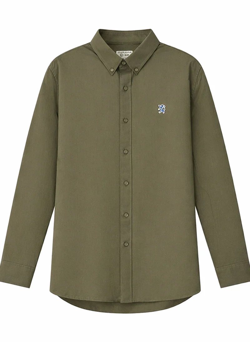 GIORDANO Men's Oxford Long Sleeve Shirt