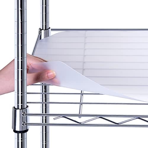 BRIAN & DANY BRIAN  DANY Wire Shelf Liner 18 X 48 Heavy Duty Shelf Liners for Wire Shelving Waterproof Protector Mats Set of 5 Transparent 