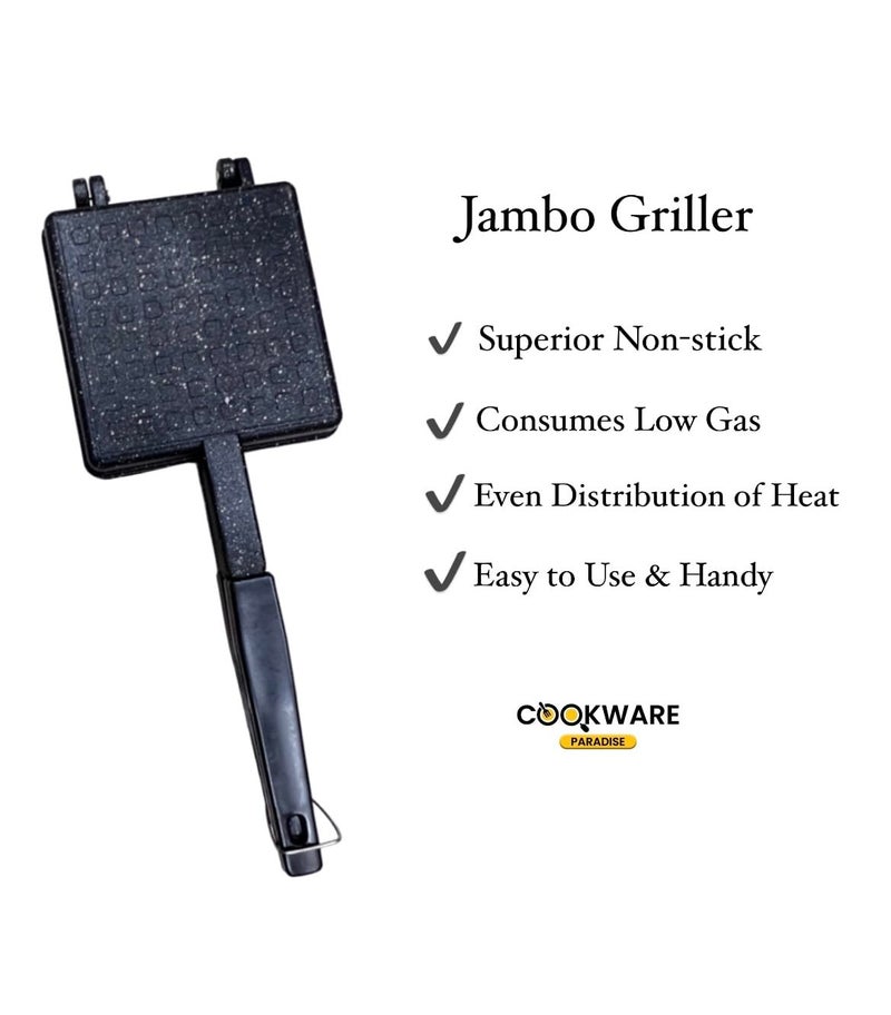 COOKWARE PARADISE COOKWARE PARADISE Jumbo GrillerNon Stick Gas Toaster Super Heavy  - Image 4