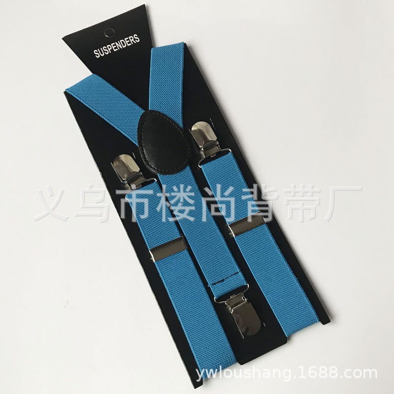 Supply Solid Color Children'S Suspender Clip Baby Suspenders 3 Clips Y-Shaped Performance Clothing Matching Suspender - Image 1